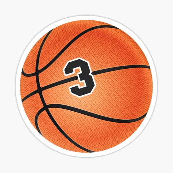 Basketball with the number 3